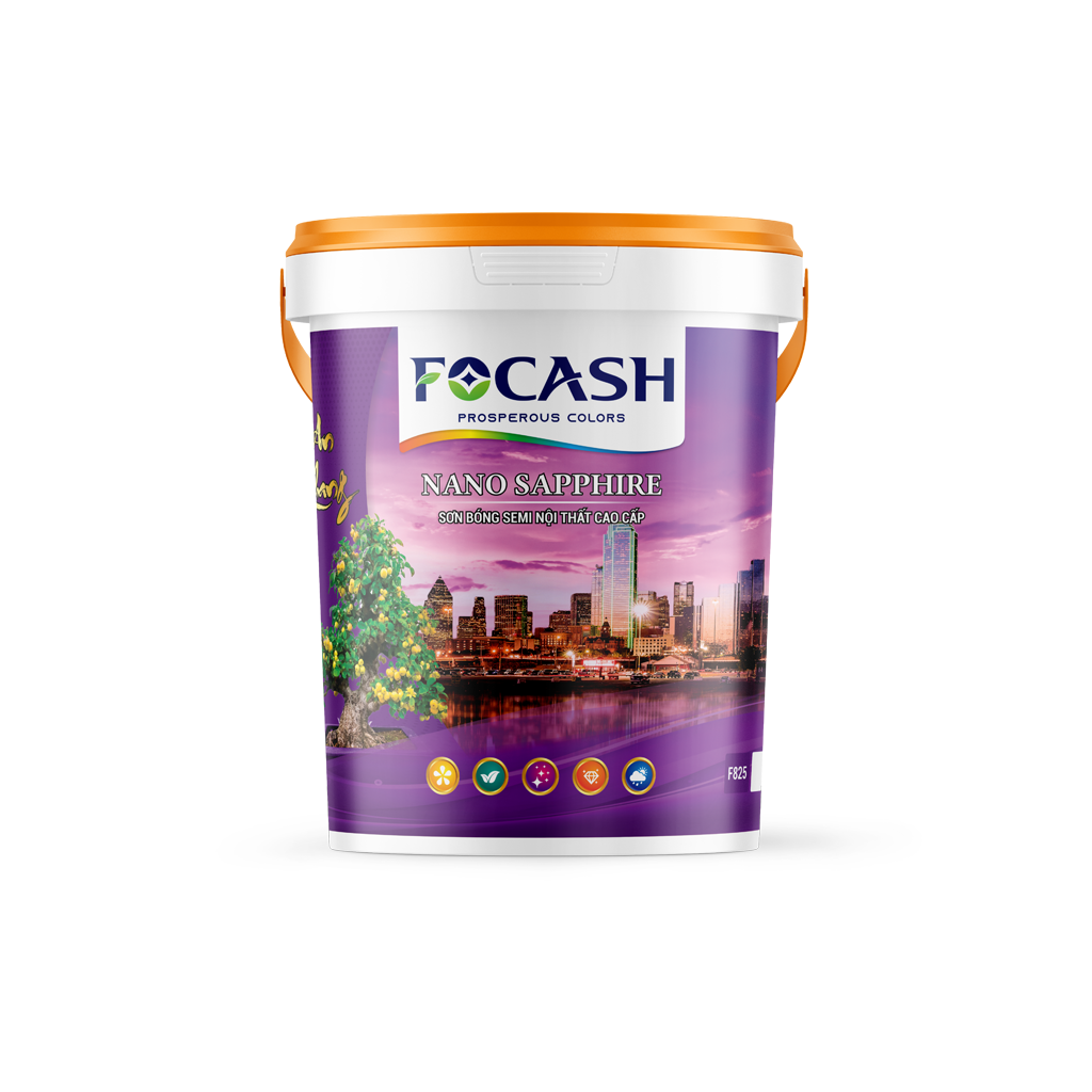 Sơn bóng semi nội thất cao cấp Focash - focash Paint